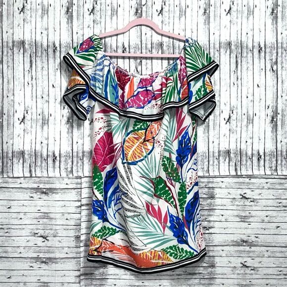 NWT Flying Tomato Island Vibes Off The  Shoulder Shift Dress - Picture 1 of 8